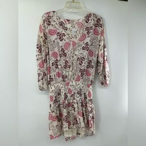 Ulla Johnson Bateu Smocked Floral Mini Dress Size 6